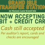 Transfer Station Now Accepting Cards- Cash still Accepted